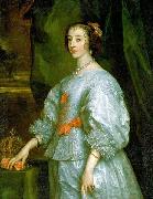 Anthony Van Dyck Princess Henrietta Maria of France, Queen consort of England. This is the first portrait of Henrietta Maria painted Sweden oil painting artist